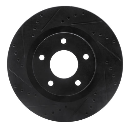 R1 Concepts R1 07-25 Chrysler 200 Front Left Drilled & Slotted Black Brake Rotor