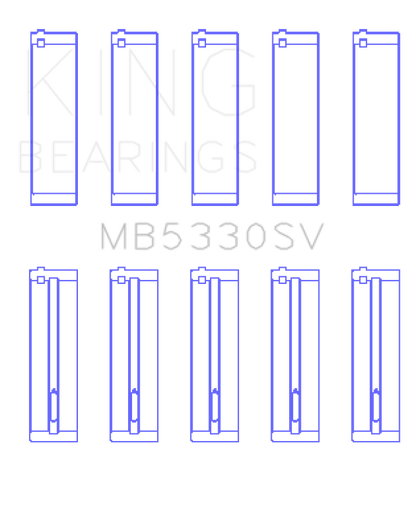 King Engine Bearings Mercedes Benz Om611.960/981/821/962/966 (Size +0.25mm) Main Bearing Set