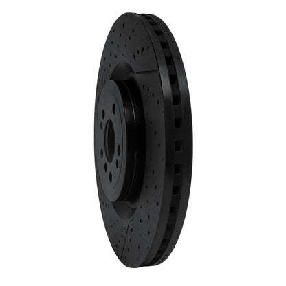 R1 Concepts R1 12-19 Mercedes-Benz GL63 AMG Front Drilled & Slotted Black Brake Rotor