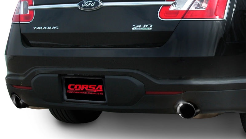 CORSA Performance Corsa 2010-2019 Ford Taurus SHO 3.5L V6 Turbo Sport Cat-Back Exhaust w/ Dual 4in Black Tips