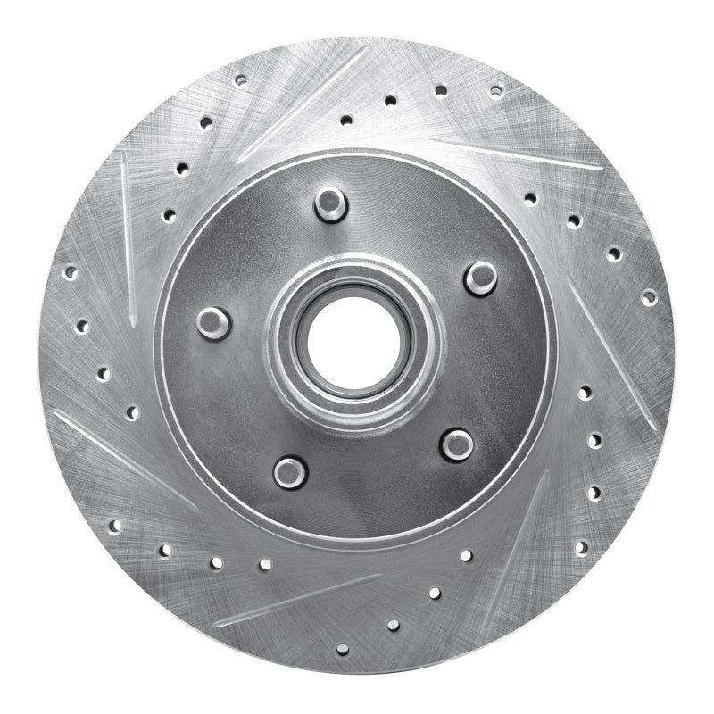 R1 Concepts R1 77-95 Buick Riviera Front Left Drilled & Slotted Silver Brake Rotor