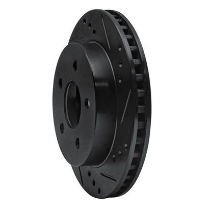 R1 Concepts R1 90-92 Ford Taurus SHO Rear Right Drilled & Slotted Black Brake Rotor