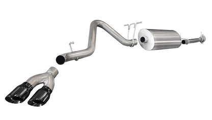 CORSA Performance Corsa 11-13 GMC Sierra 6.0L V8 3in Cat-Back Single Side w Twin 4in Black Pro-Series Tips