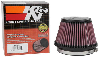 K&N Engineering K&N Universal Rubber Filter 5in Flange ID x 6.5in Base OD x 4.5in Top OD x 4.125in Height