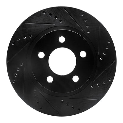 R1 Concepts R1 01-11 Ford Explorer Sport Front Right Drilled & Slotted Black Brake Rotor