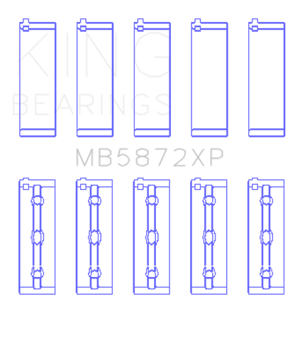 King Engine Bearings BMW S62 (Size 0.26) Main Bearing Set