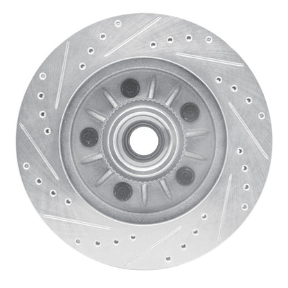 R1 Concepts R1 99-04 Ford Expedition Front Right Drilled & Slotted Silver Brake Rotor