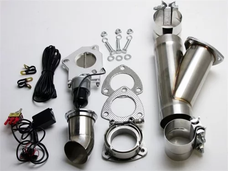 Granatelli Motor Sports Granatelli 3.0in Aluminized Mild Steel Electronic Exhaust Cutout w/Slip Fit & Band Clamps