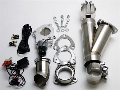 Granatelli Motor Sports Granatelli 3.0in Aluminized Mild Steel Electronic Exhaust Cutout w/Slip Fit & Band Clamps