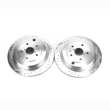 PowerStop Power Stop 06-07 Subaru B9 Tribeca Rear Evolution Drilled & Slotted Rotors - Pair