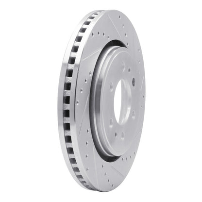 R1 Concepts R1 07-21 Ford F-150 RWD Front Right Drilled & Slotted Silver Brake Rotor