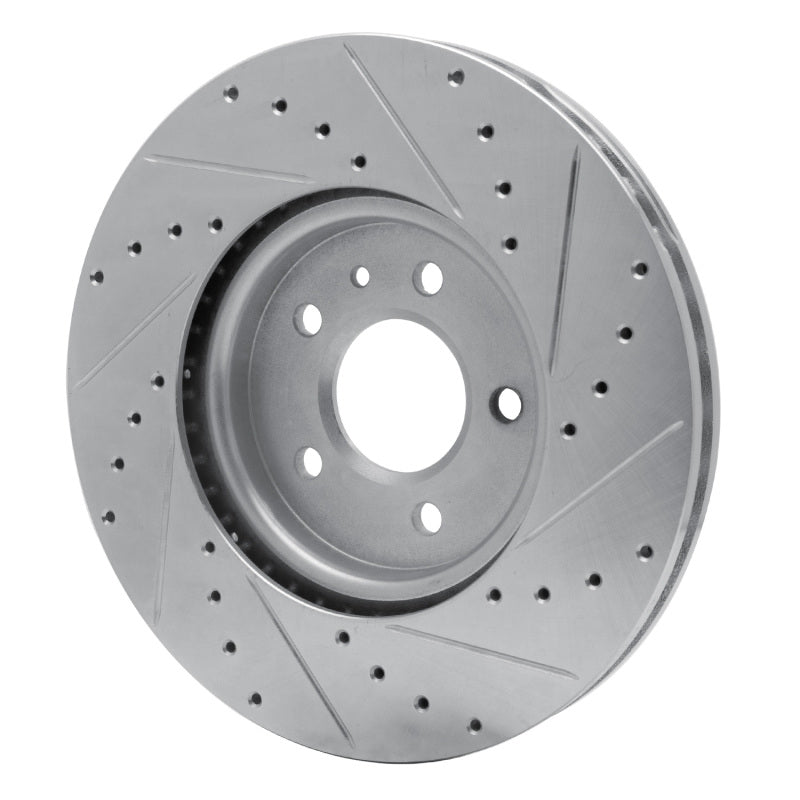 R1 Concepts R1 14-19 Buick CASCADA Front Left Drilled & Slotted Silver Brake Rotor