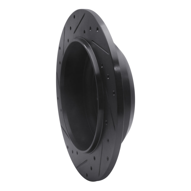 R1 Concepts R1 18-25 Jeep Wrangler Rear Right Drilled & Slotted Black Brake Rotor