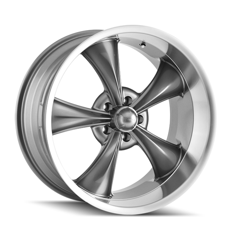 Ridler Wheels Ridler 695 18x8 / 5x120.65 BP / 0mm Offset / 83.82mm Hub Gloss Grey Machined Wheel