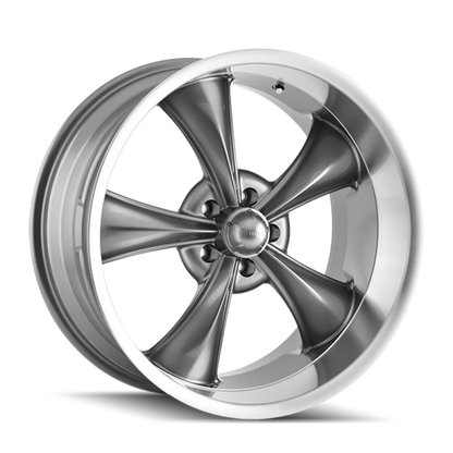 Ridler Wheels Ridler 695 18x8 / 5x120.65 BP / 0mm Offset / 83.82mm Hub Gloss Grey Machined Wheel