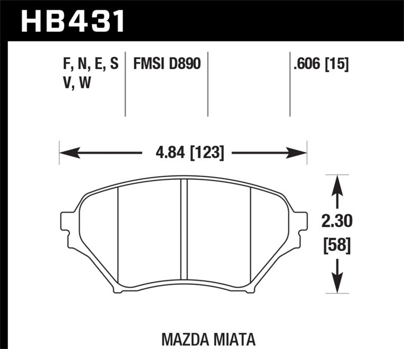 Hawk Performance Hawk 01-05 Miata w/ Sport Suspension DTC-30 Race Front Brake Pads