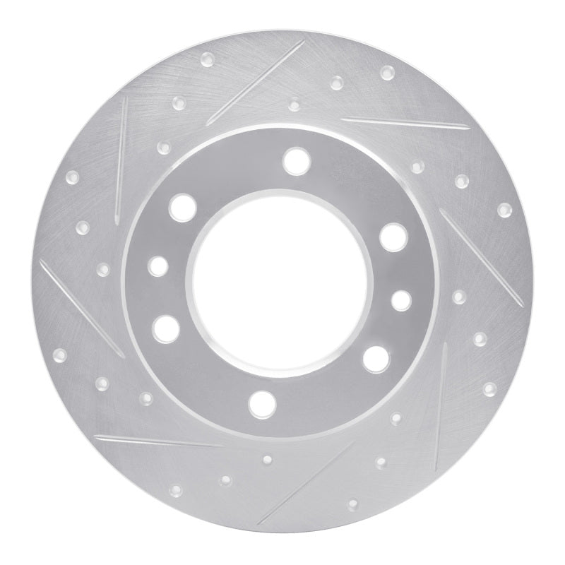 R1 Concepts R1 81-85 Toyota 4Runner Front Left Drilled & Slotted Silver Brake Rotor