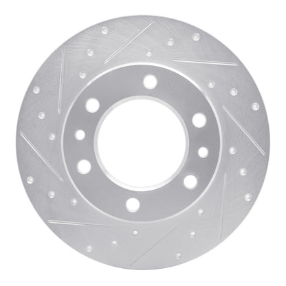 R1 Concepts R1 81-85 Toyota 4Runner Front Left Drilled & Slotted Silver Brake Rotor