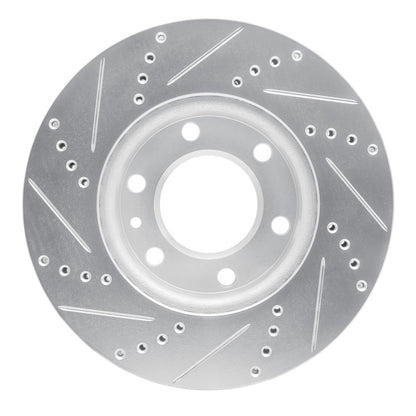 R1 Concepts R1 06-25 American Coach Patriot Front Right Drilled & Slotted Silver Brake Rotor