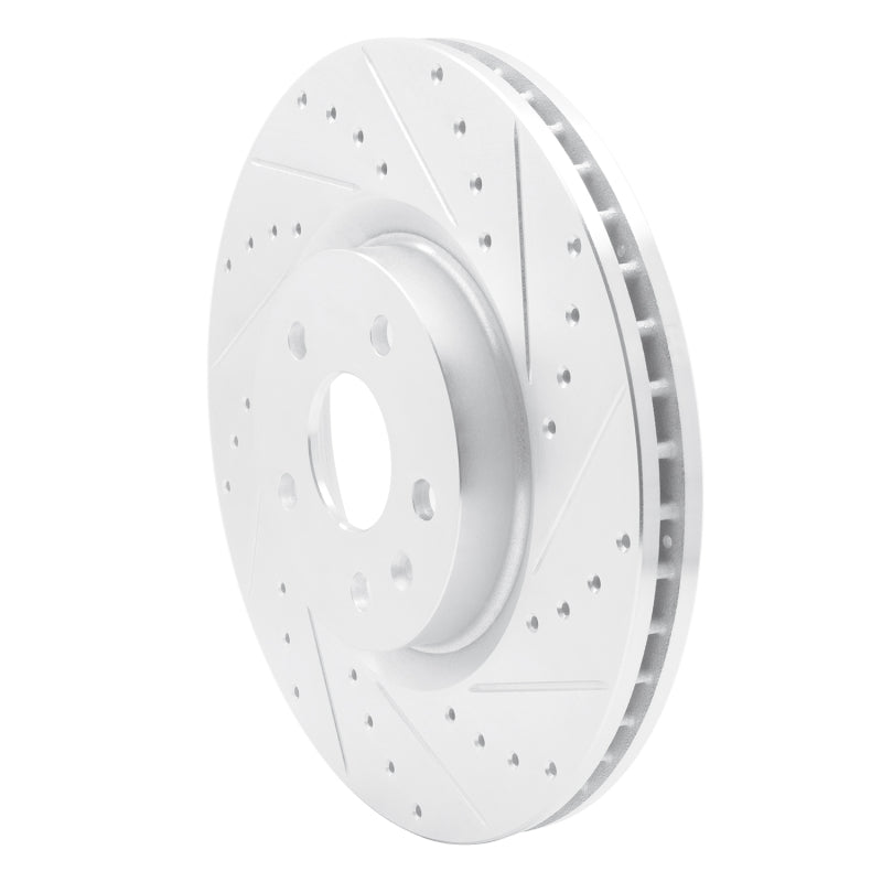 R1 Concepts R1 08-17 Cadillac CTS Front Right Drilled & Slotted Silver Brake Rotor