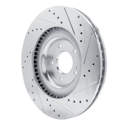 R1 Concepts R1 19-22 Hyundai Veloster N Front Left Drilled & Slotted Silver Brake Rotor