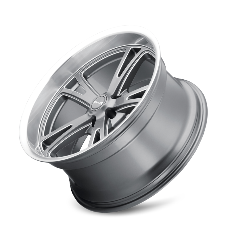 Ridler Wheels Ridler 606 20x8.5 / 5x120.65 BP / 0mm Offset / 83.82mm Hub Gloss Grey Machined Wheel