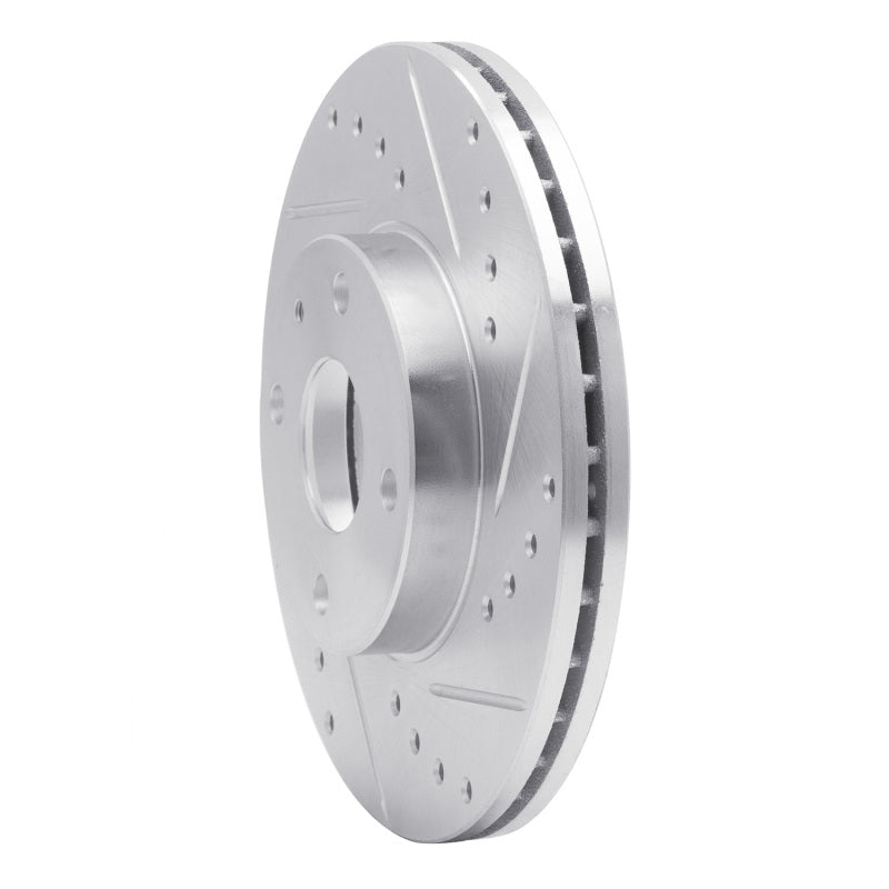 R1 Concepts R1 1990-2003 Ford Escort Front Right Drilled & Slotted Silver Brake Rotor