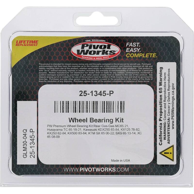 Pivot Works Premium Wheel Bearing