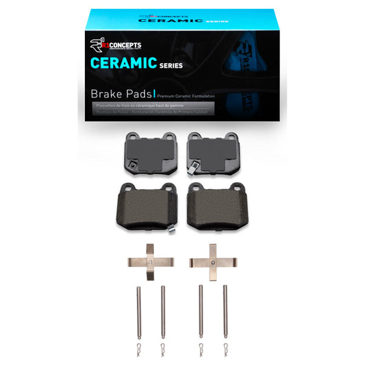 R1 Concepts R1 2003-2025 Infiniti G35 Rear R1 Ceramic Pads & Hardware Kit