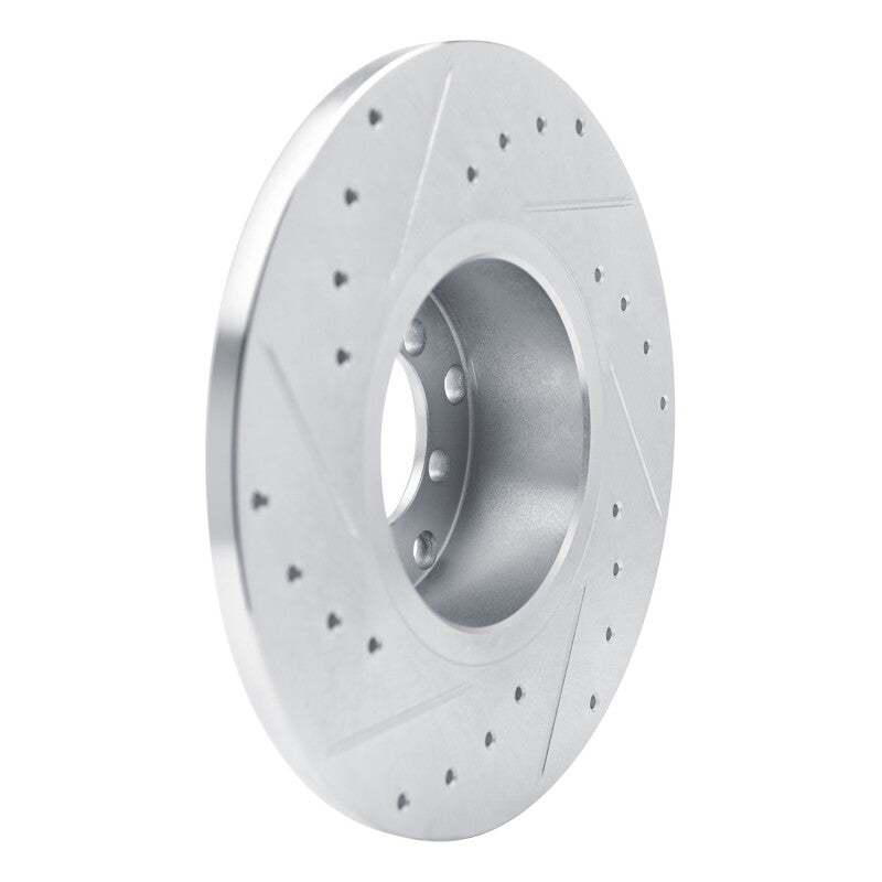 R1 Concepts R1 65-73 Mercedes-Benz 220 Front Right Drilled & Slotted Silver Brake Rotor