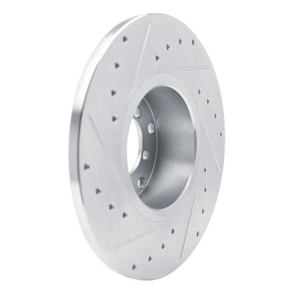 R1 Concepts R1 65-73 Mercedes-Benz 220 Front Right Drilled & Slotted Silver Brake Rotor