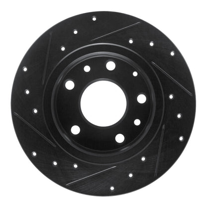 R1 Concepts R1 14-25 Mazda 3 Rear Right Drilled & Slotted Black Brake Rotor