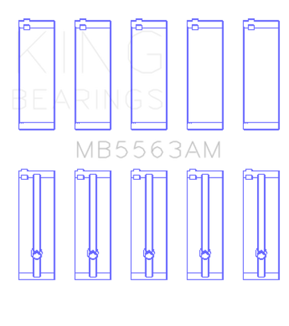 King Engine Bearings Toyota 3Y (Size +0.75mm) Main Bearing Set