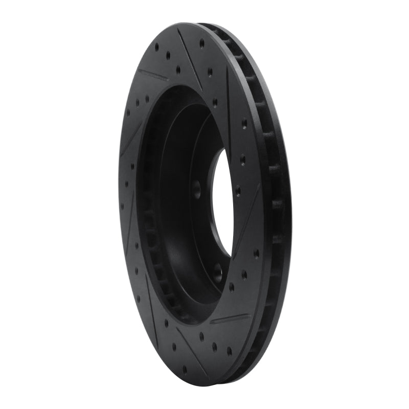 R1 Concepts R1 76-86 Jeep Scrambler Front Left Drilled & Slotted Black Brake Rotor