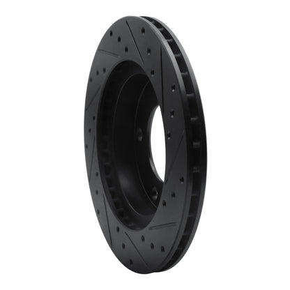 R1 Concepts R1 76-86 Jeep Scrambler Front Left Drilled & Slotted Black Brake Rotor