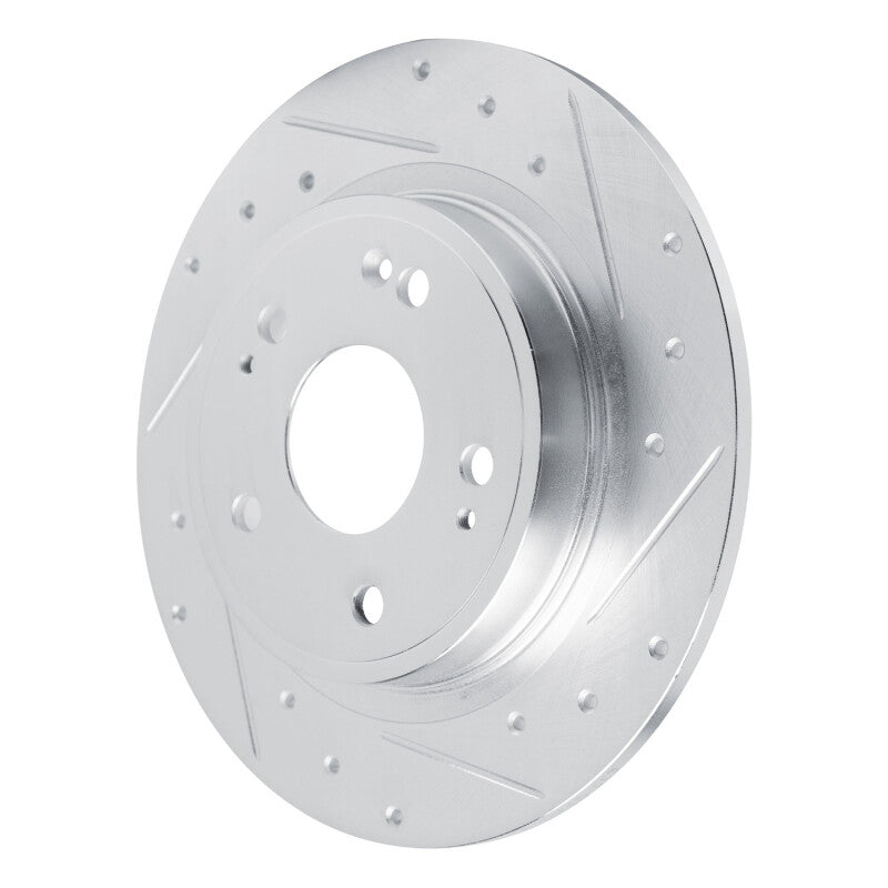 R1 Concepts R1 22-25 Acura Integra Rear Right Drilled & Slotted Silver Brake Rotor