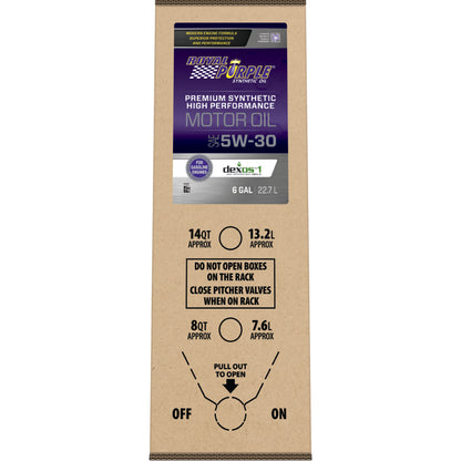 Royal Purple Premium Synthetic High Performance Multi-Grade 5W30 Motor Oil - 6 Gallon Bag-In-Box
