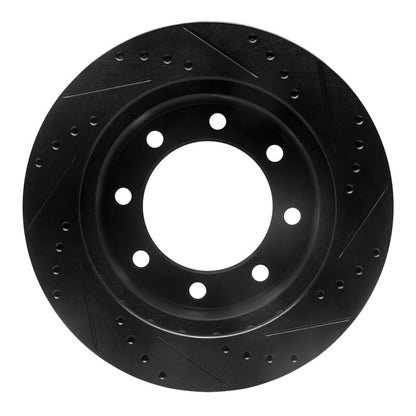 R1 Concepts R1 99-99 Ford F-250 4WD (Super Duty) Front Left Drilled & Slotted Black Brake Rotor