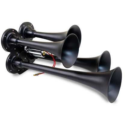 Kleinn Air Horns Kleinn Black Quad Horn/ 12.5In/10In/7.5In/6In - XCR2.0 Coated Zinc Alloy