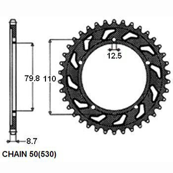 SUNSTAR SUNR1-5334-48 Chain Sprocket