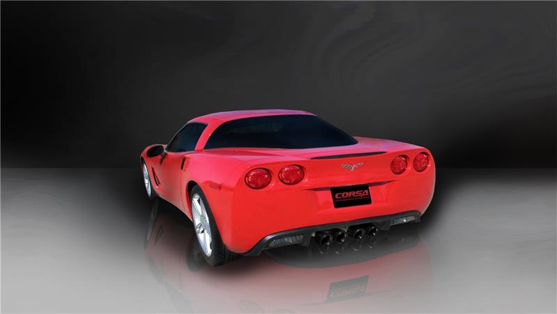 CORSA Performance Corsa 2009-2013 Xtreme Axle-Back Exhaust w/Dual Black 3.5in Tips 09-13 Chevrolet Corvette C6 6.2L V8
