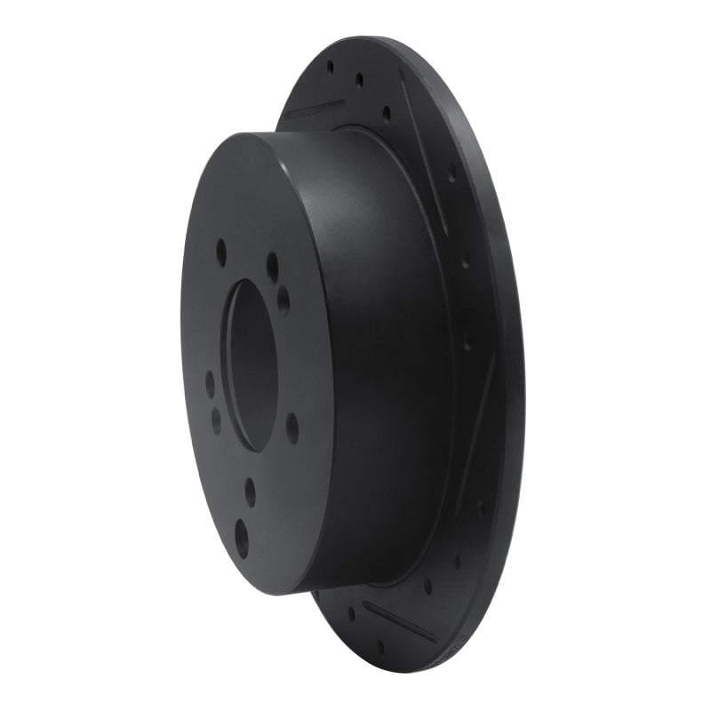 R1 Concepts R1 01-16 Hyundai Santa Fe Rear Right Drilled & Slotted Black Brake Rotor