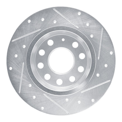 R1 Concepts R1 17-25 Audi Q2 (Mexico) Rear Left Drilled & Slotted Silver Brake Rotor