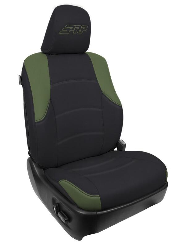 PRP Seats PRP 11-24 Toyota 4Runner Front Seat Covers (Pair) - Black/Olive Green