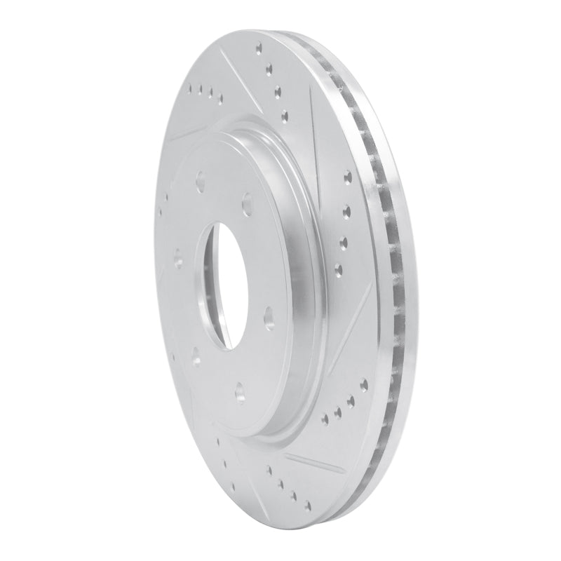 R1 Concepts R1 05-07 Infiniti QX56 Front Right Drilled & Slotted Silver Brake Rotor