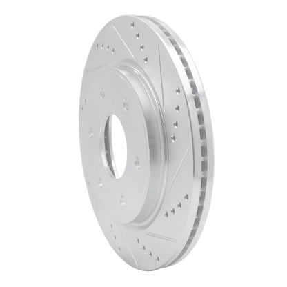 R1 Concepts R1 05-07 Infiniti QX56 Front Right Drilled & Slotted Silver Brake Rotor