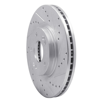 R1 Concepts R1 10-13 Hyundai SANTA FE Front Right Drilled & Slotted Silver Brake Rotor