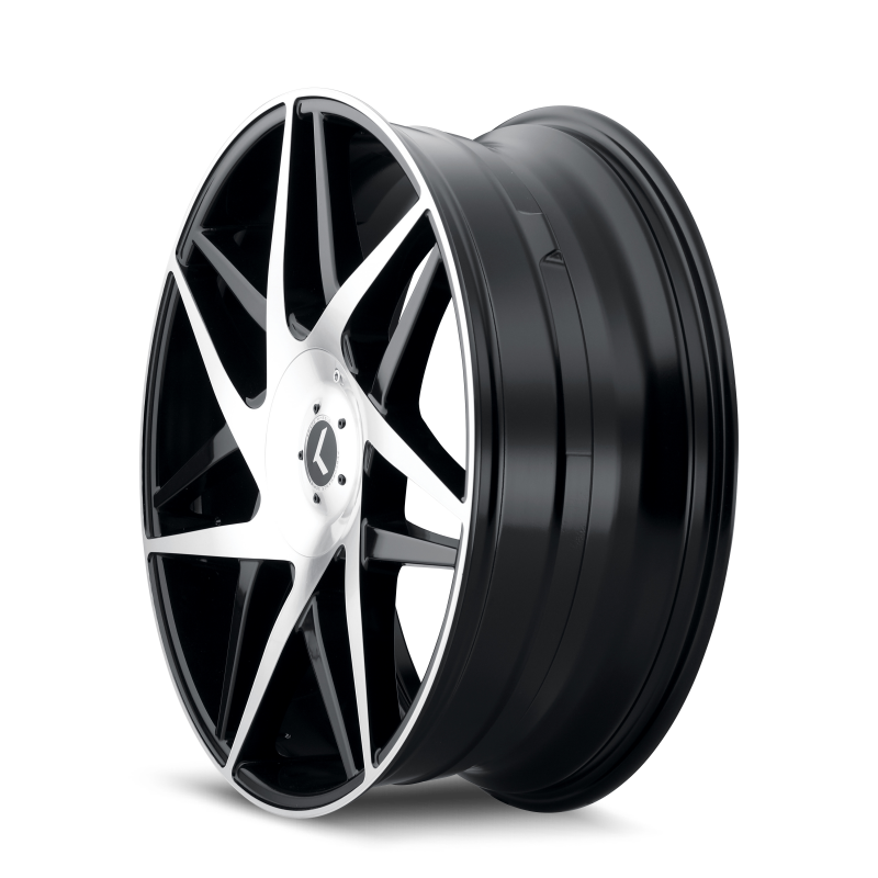 Kraze Wheels Kraze KR192 Phase 22x8.5 / 5x112/114.3 BP / 38mm Offset / 72.62mm Hub Gloss Black Machined Wheel