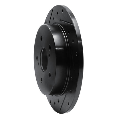 R1 Concepts R1 10-13 Suzuki Kizashi Rear Left Drilled & Slotted Black Brake Rotor