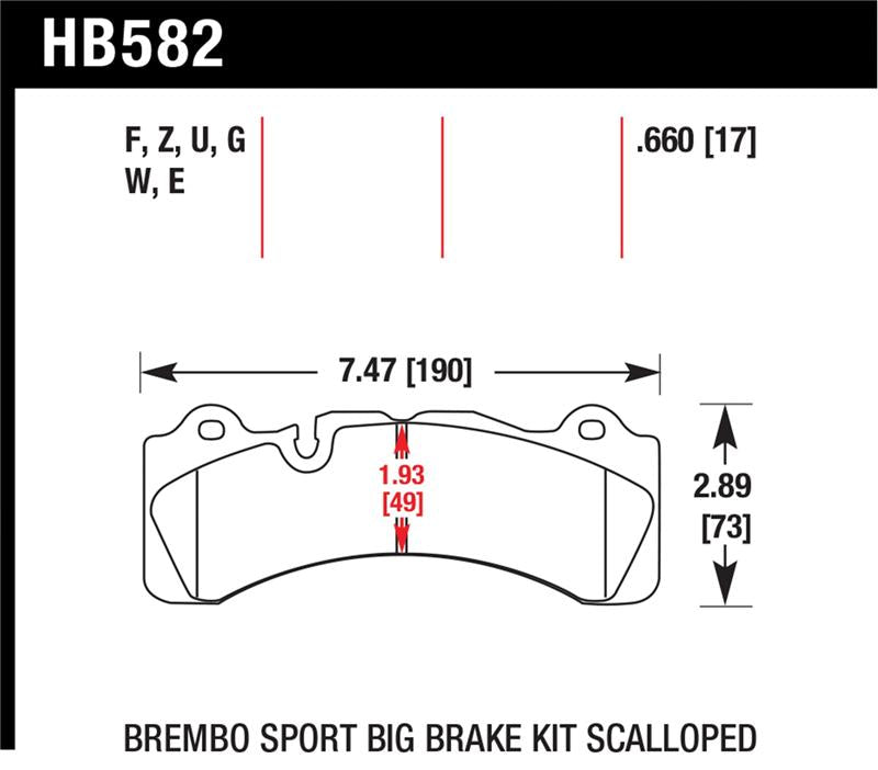 Hawk Performance Hawk Brembo Scallped DTC-60 Race Brake Pads